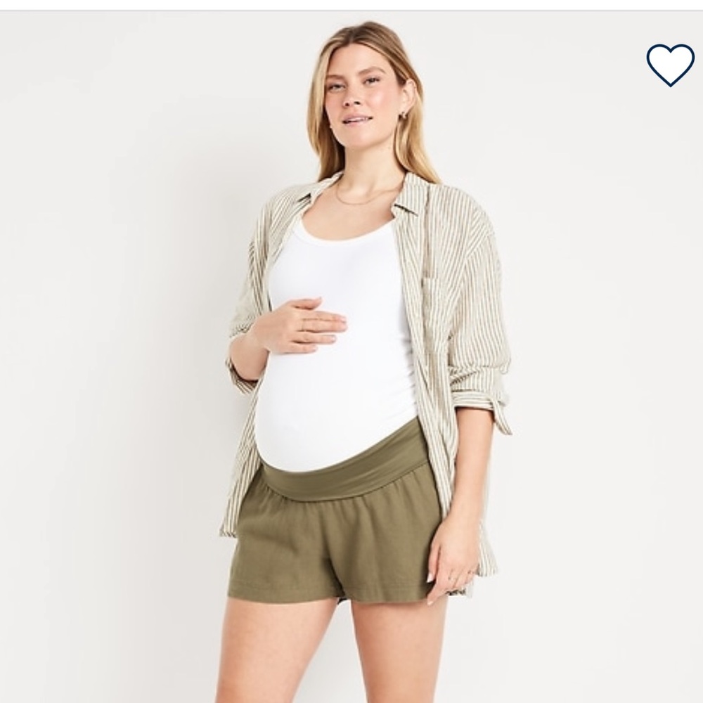 Old Navy Olive Green Maternity Shorts